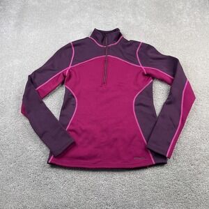 Patagonia Top Womens Small Pink Purple Capilene 4 Expedition Weight Zip Pullover